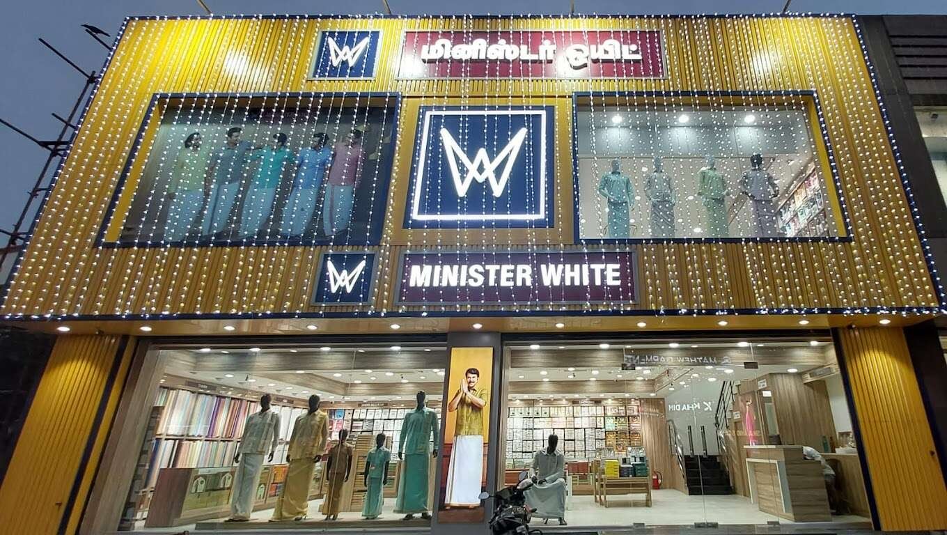 Minister White - Dhoti shop in ECR