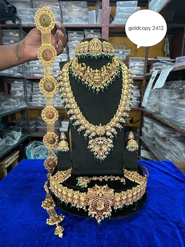 Gold copy bridal art Jewellery