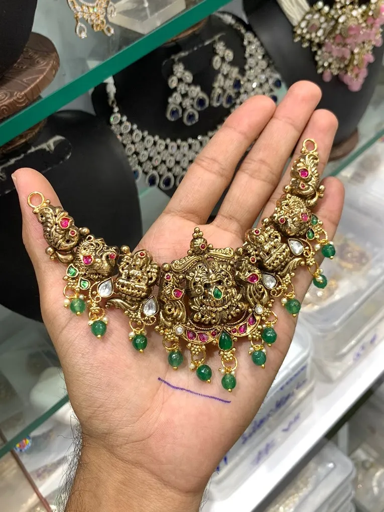 Gold copy bridal art Jewellery